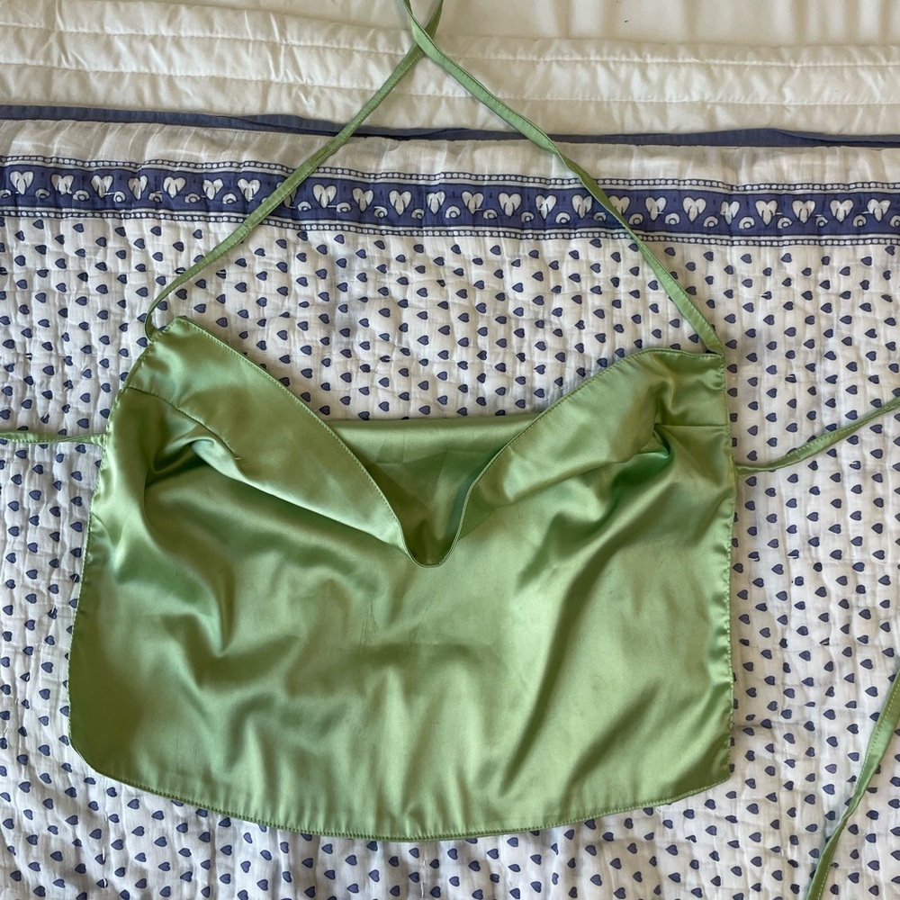 Light green backless tie top